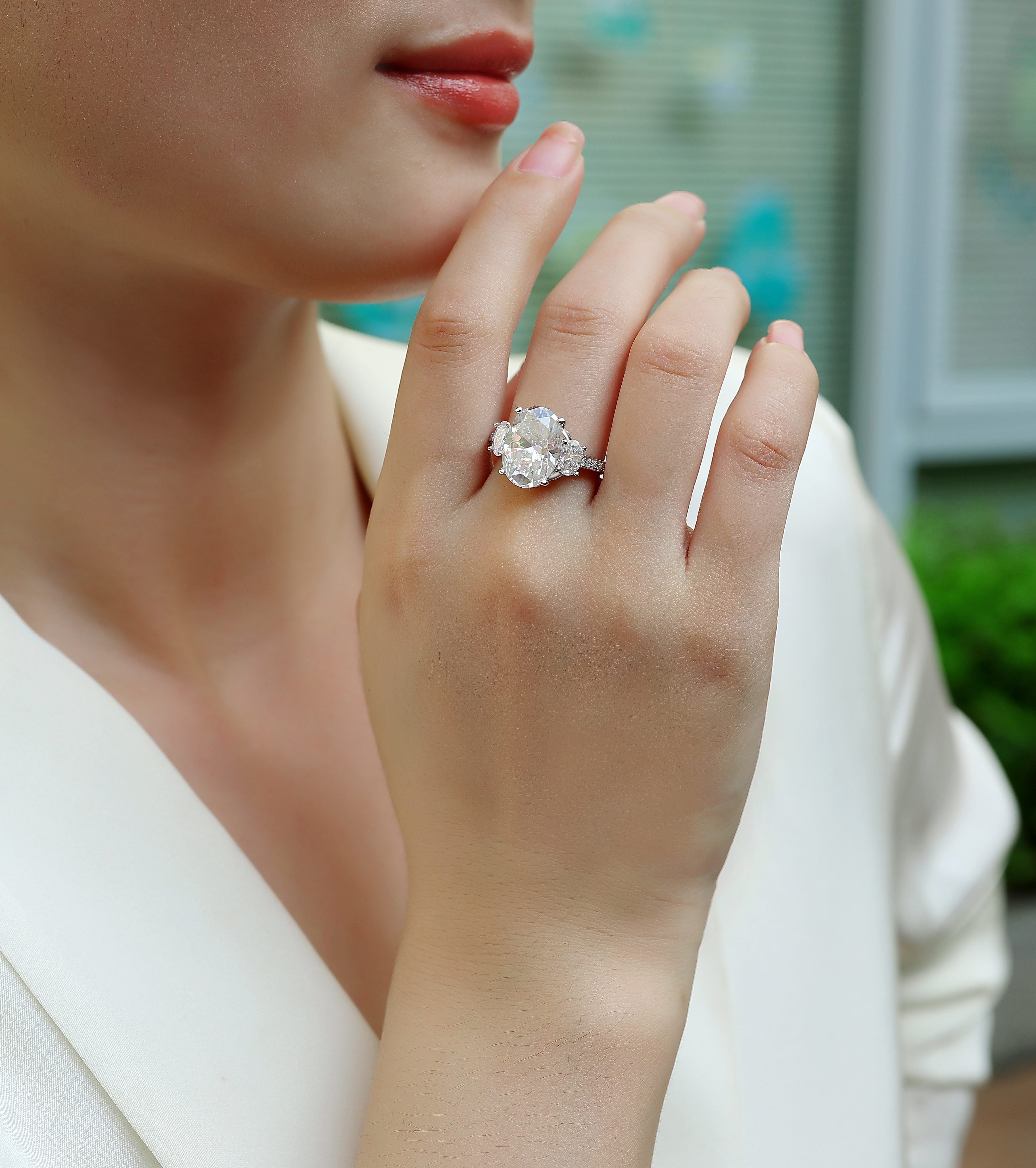 1Crown Of Radiance - A Fashionable And Luxurious Jewelry Accessory Set With Moissanite S925 Sterling Silver And Platinum - plated Diamond Prohibit TikTok sales - 5 - CJ