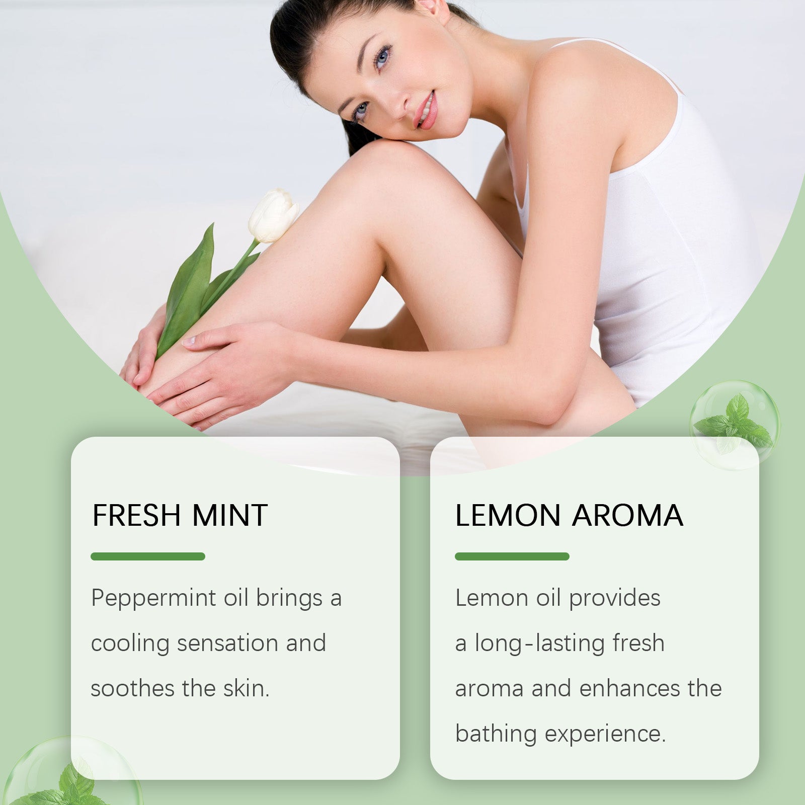 OUHOE Mint Lemon Solid Soap Gently Cleanses The Body And Moisturizes The Skin With Hand - Made Essential Oil Nourishing Bath Soap - 5 - CJ