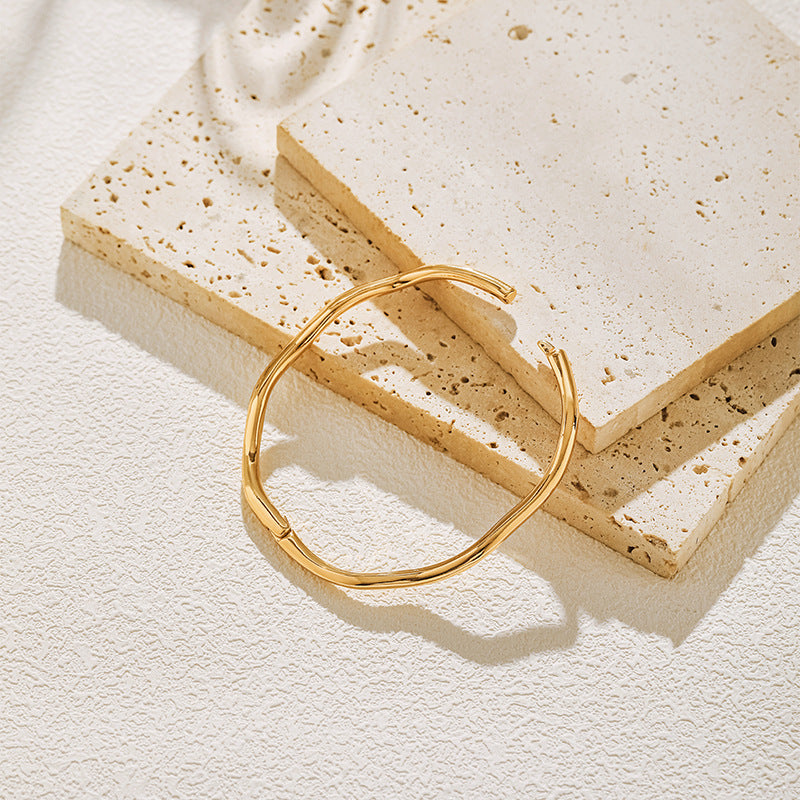 Simple Golden Bangle - 5 - cjdropshipping