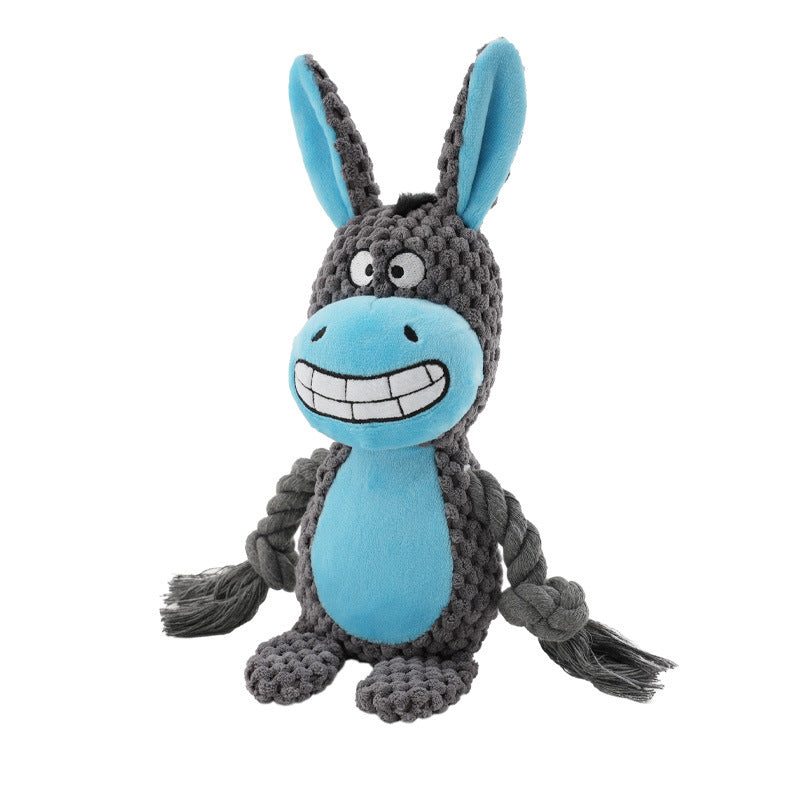 Pet Plush Sound Cotton Rope Toys Interactive Tug Of War Training Item Creative Dog Toy Pet Training Dog Supplies - 0 - CJ