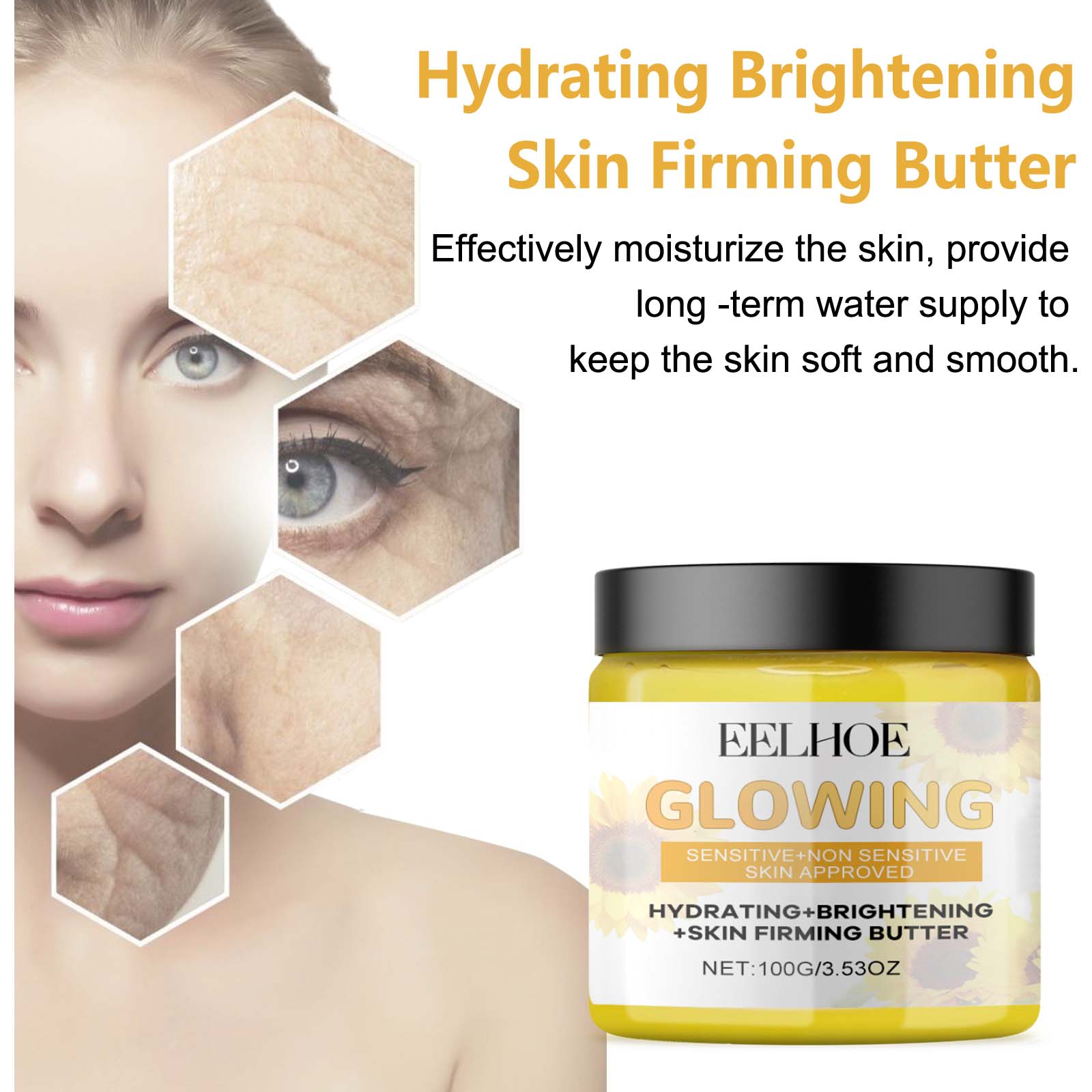 EELHOE Turmeric Moisturizing Cream Nourishes The Facial Skin Barrier, Hydrates And Moisturizes The Skin, And Is A Daily Moisturizing Cream - 5 - CJ