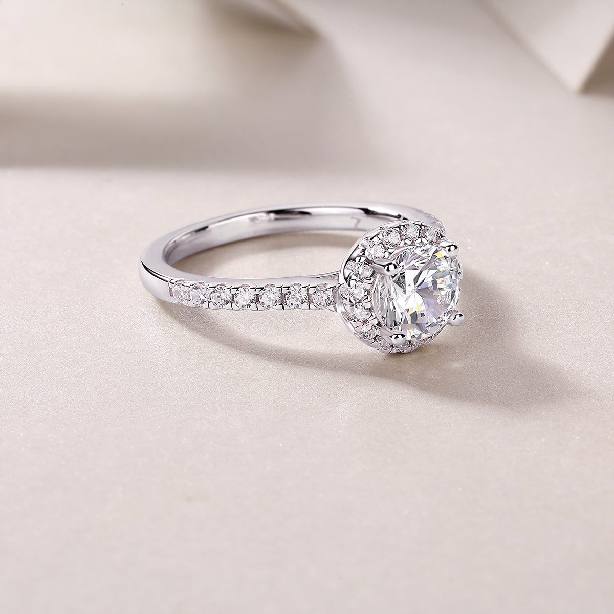 1Hug Your Lover With A Large Diamond Ring Luxury Fashion Set With Moissanite Silver Ring Prohibit Tk Sales - 5 - CJ
