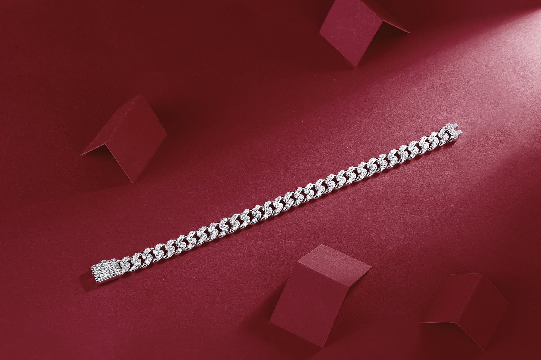 1The Light Of Faith Luxury Fashion Mossan Diamond S925 Silver Bracelet Prohibit Tk Sales - 5 - CJ
