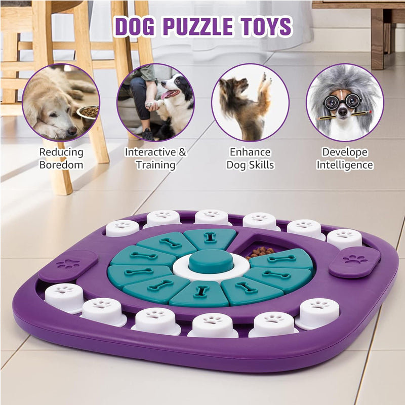 Dog Puzzle Toys, Interactive Treat Puzzle Dog Enrichment Toys For Large Medium Small Dogs - 5 - CJ
