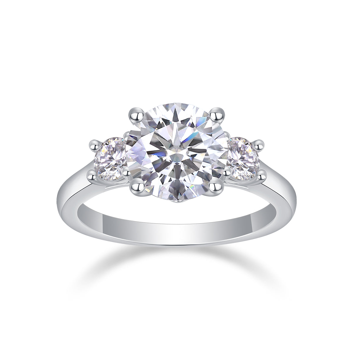 1Large Diamond Ring Luxury Fashion Set Moissanite Silver Ring Prohibit TikTok sales - 5 - CJ