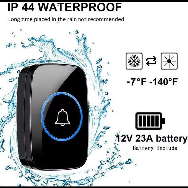 Style A 1 - on - 1 Black Doorbell - 5 - CJ