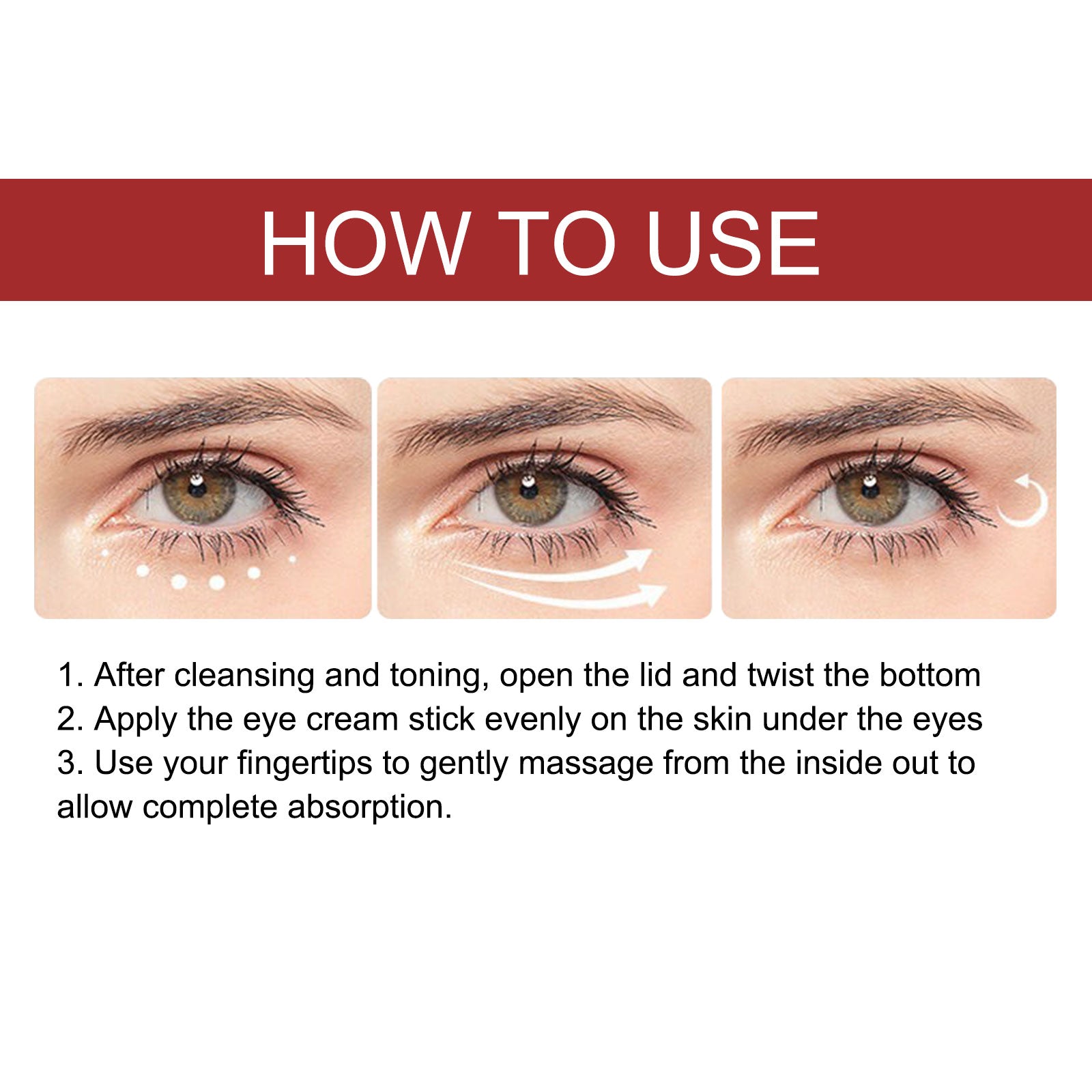 EELHOE Retinol Eye Cream Stick Helps To Reduce Fine Lines, Eye Bags, And Dark Circles While Providing Hydration And Moisturization To Firm The Skin Around The Eyes - 5 - CJ