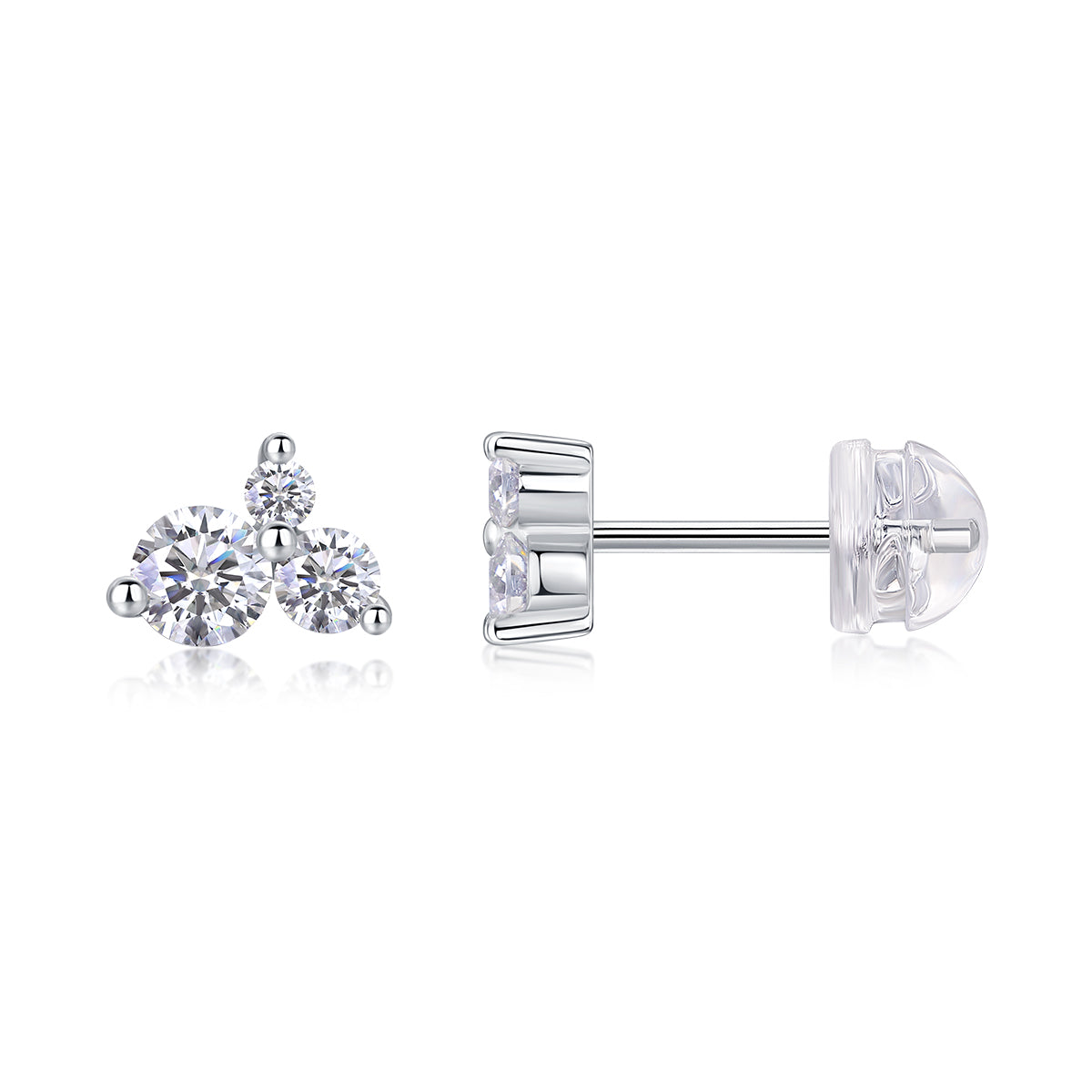 1Wave Diamond Set Moissanite Silver Earrings Luxury Fashion Diamond Earrings Stud Earrings Prohibit TikTok sales - 5 - CJ