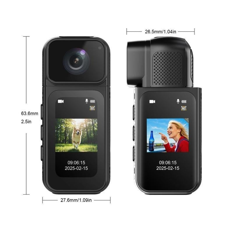 Ormos Mini Action Camera With 180 Degree Rotating Lens - 2.7K Ultra HD Thumb - Sized Camera, Magnetic Mount, WiFi APP Control, Portable Wearable Camera For Outdoor Sports & Daily Vlogging - 5 - CJ