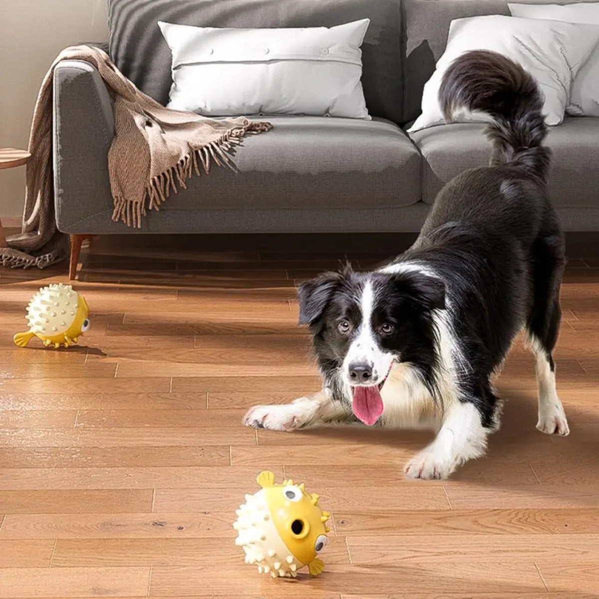 Dog Chew Toys, Dog Squeaky Toys For Aggressive Chewers, Tough Durable Fish Shape Interactive Dog Teeth Grinding Toy For Small Medium Large Puppy Dogs Yellow - 5 - CJ