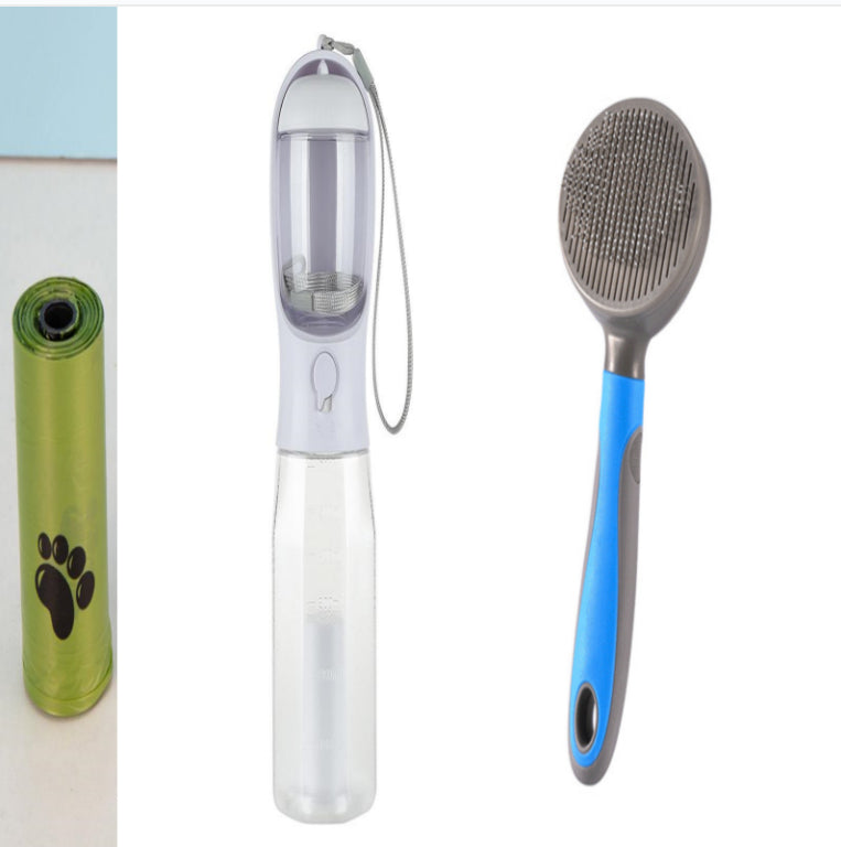 Portable Cat Dog Water Bottle Food Feeder Drinker Poop Dispenser 3 In 1 Leak - proof Multifunctional Dog Water Bottle Pet Products - 0 - CJ