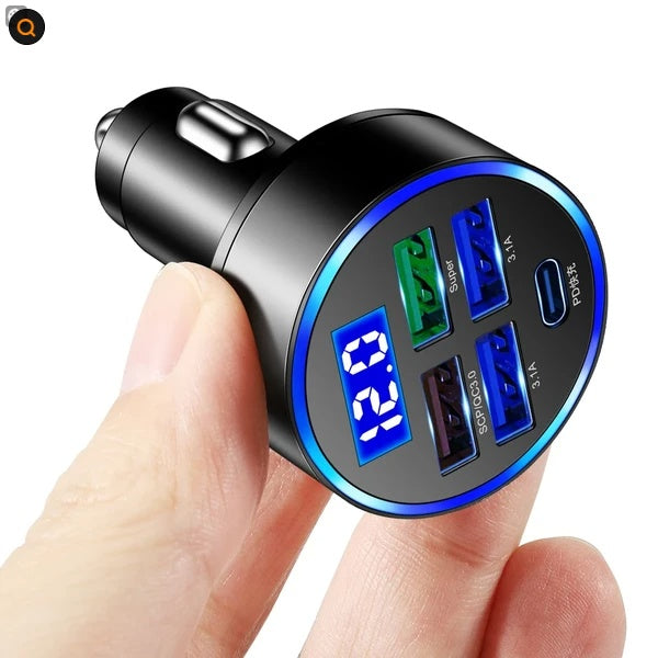 5 USB Port Super Fast Car Charger Adapter For Android Cell Phone - 5 - cjdropshipping