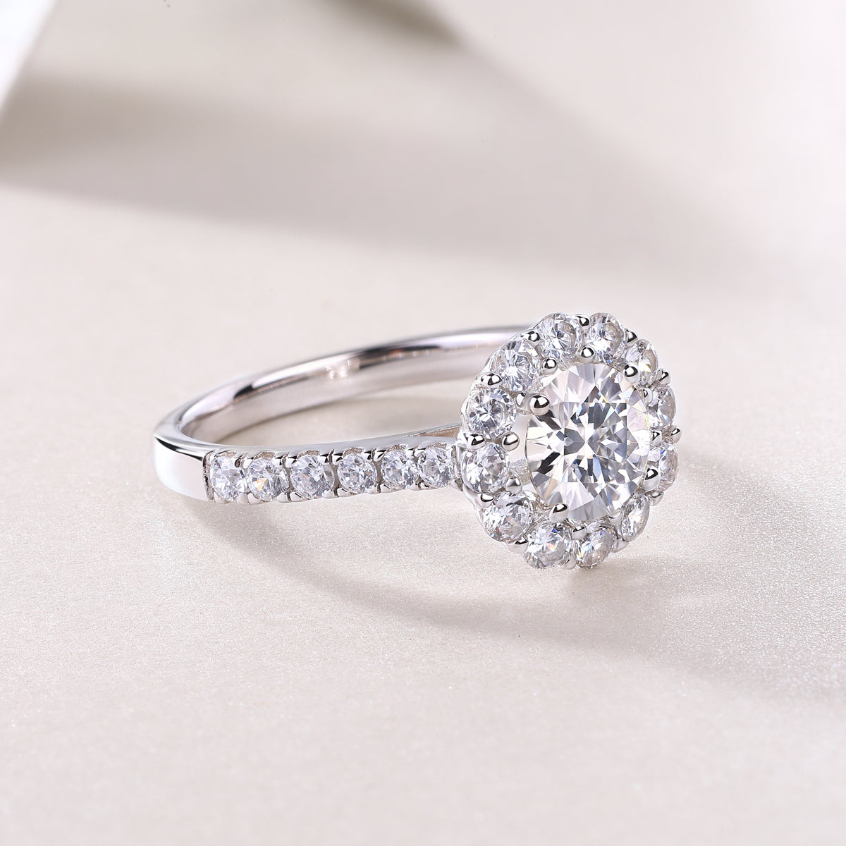 1Luxury Fashion Large Diamond Wedding Ring With Moissanite Silver Ring Prohibit Tk Sales - 5 - CJ