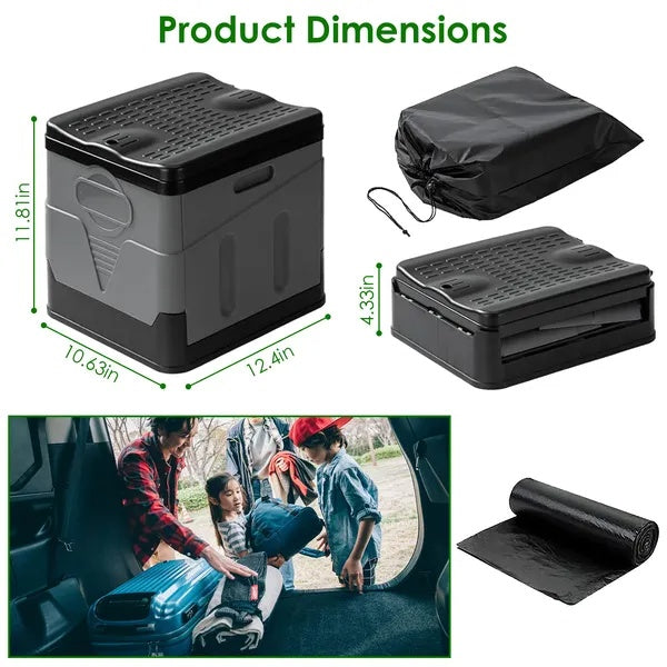 Portable Toilet For Car Camping Boating Hiking Outdoor Travel Potty With Carry Bag Foldable Emergency Toilet With Lid Trash Bags - 5 - CJ
