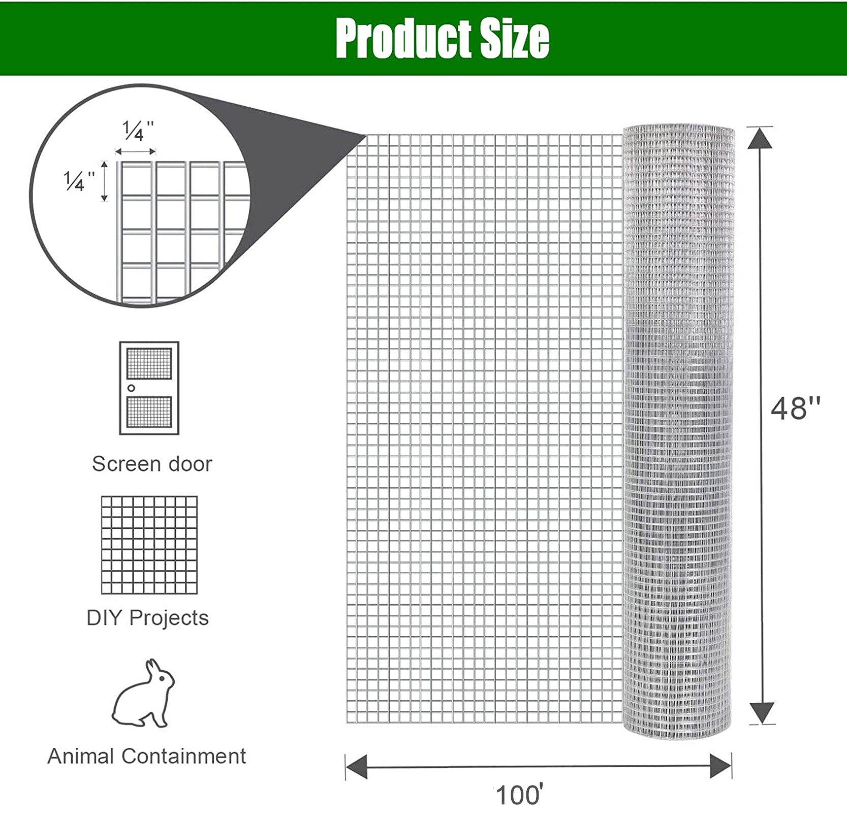 Chicken Wire Mesh Fence Roll After Metal Welding - 5 - CJ
