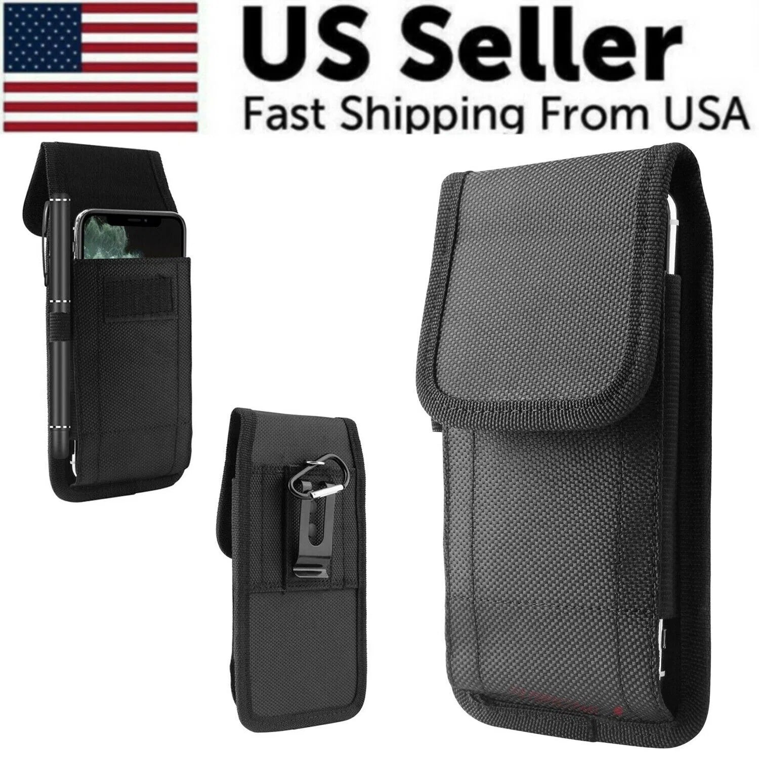 Vertical Cell Phone Holster Pouch Wallet Case With Belt Clip For - 5 - CJ - Default Title - CJQB245701201AZ