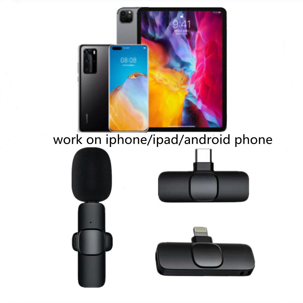 Wireless Lavalier Microphone Portable Audio Video Recording Mini Mic For I Phone Android Long Battery Life Live Broadcast Gaming - 5 - CJ