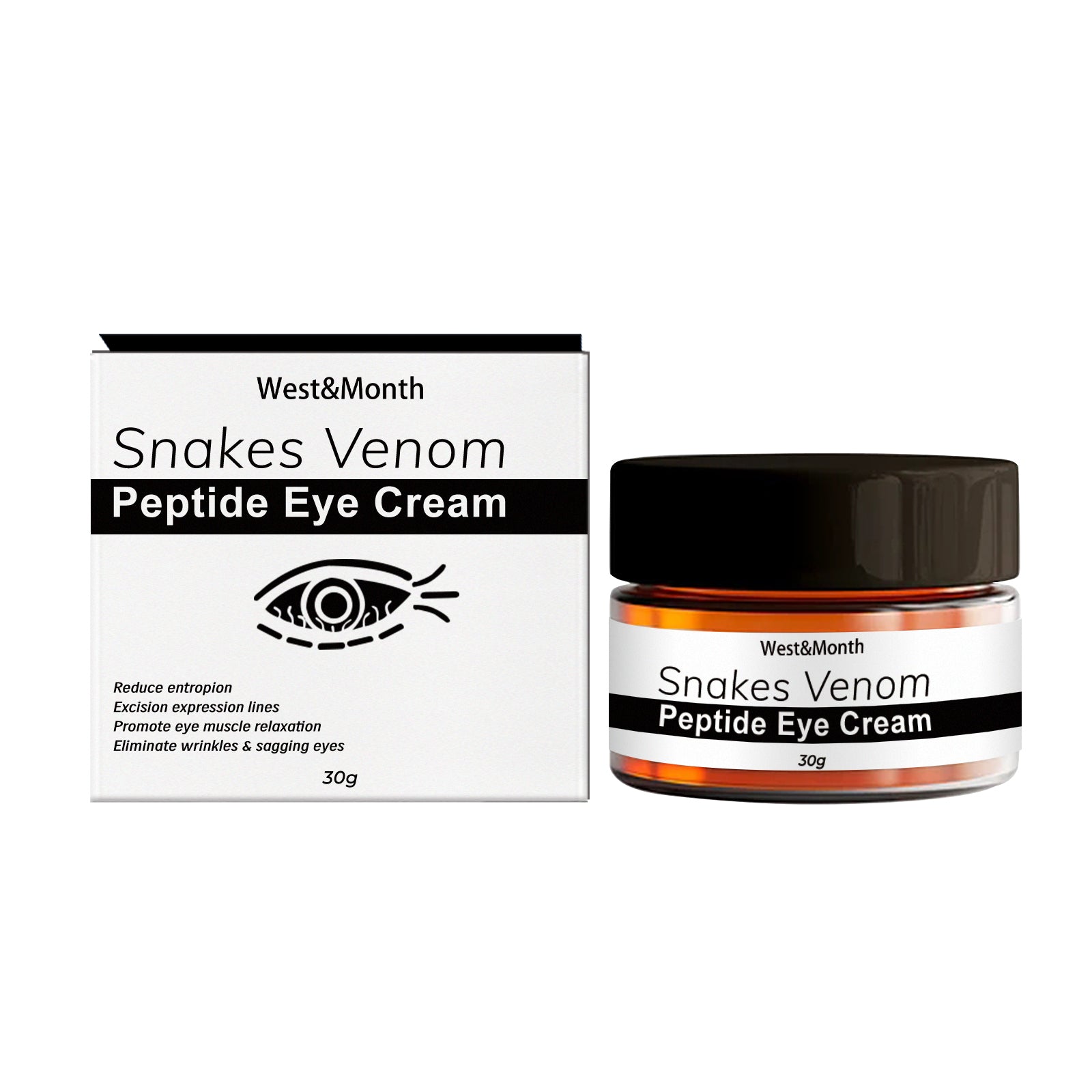 West&Month Snake Venom Peptide Eye Cream Gently Nourishes Skin, Reduces Fine Lines, Hydrates And Moisturizes Eye Cream - 5 - CJ