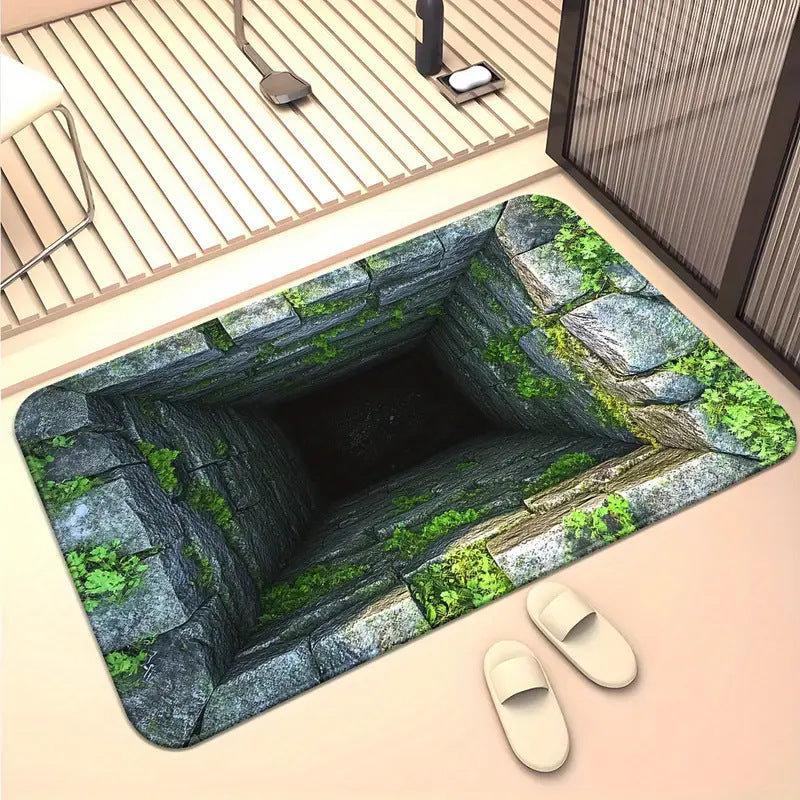 Visual 3D Effect Home Ground Mat Bathroom Non - slip Absorbent - 0 - CJ