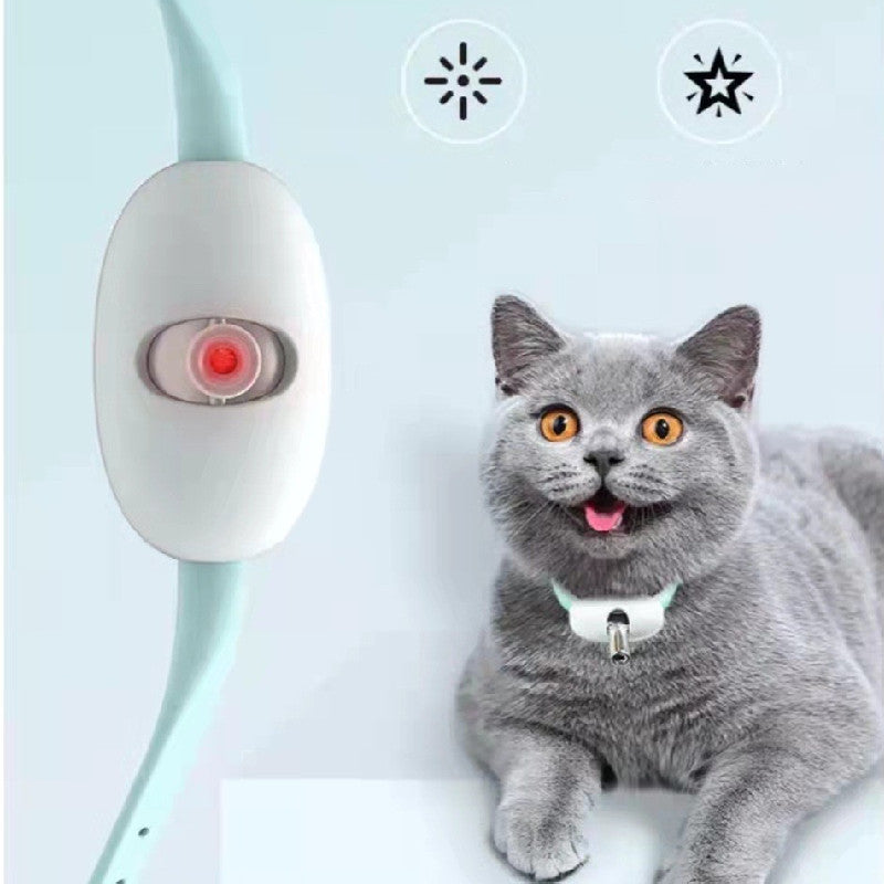 Automatic Cat Toy Smart Laser Teasing Cat Collar Electric USB Charging Kitten Amusing Toys Interactive Training Pet Items - 0 - CJ