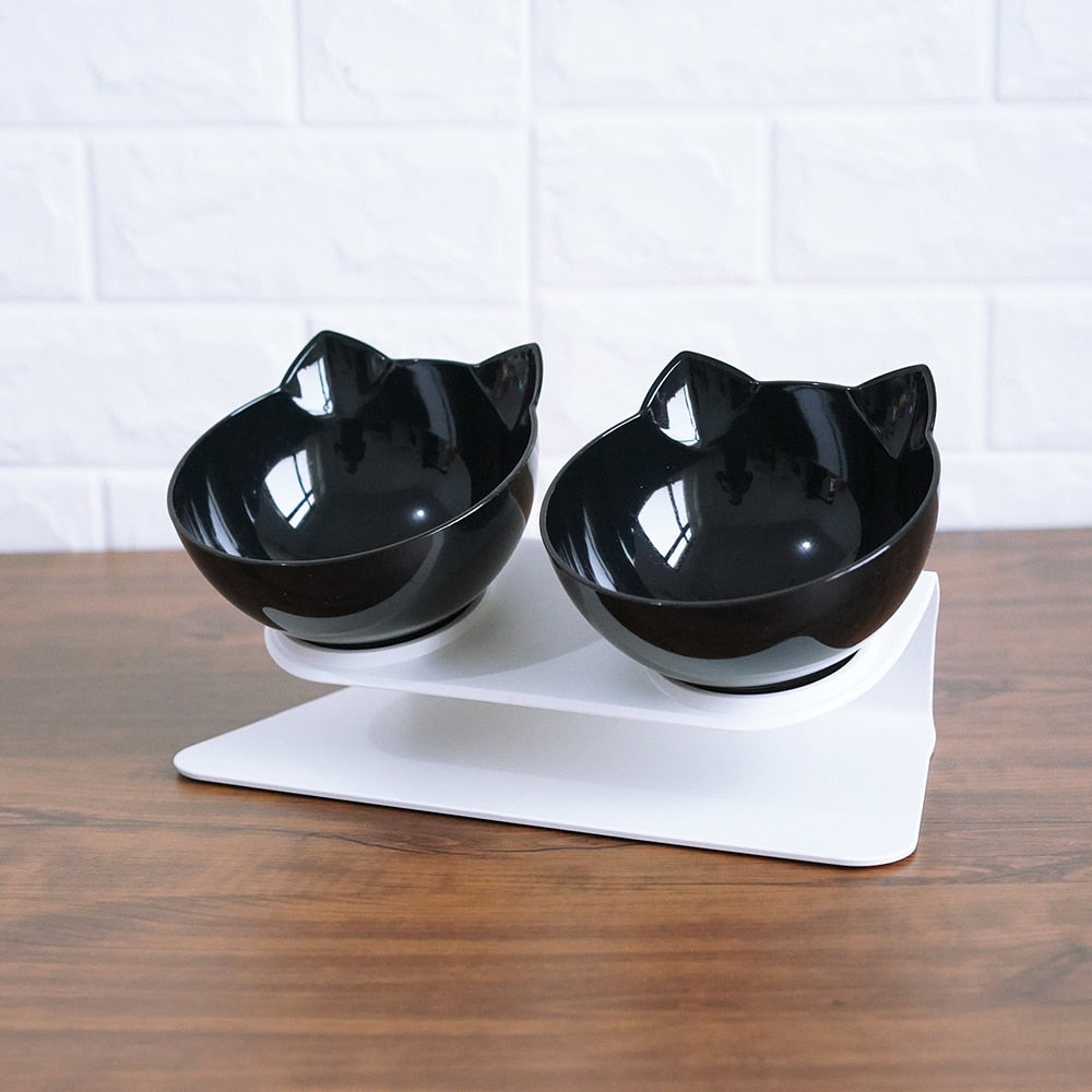 Cat Double Bowl Cat Food Bowl Protects Cervical Vertebra - 0 - CJ