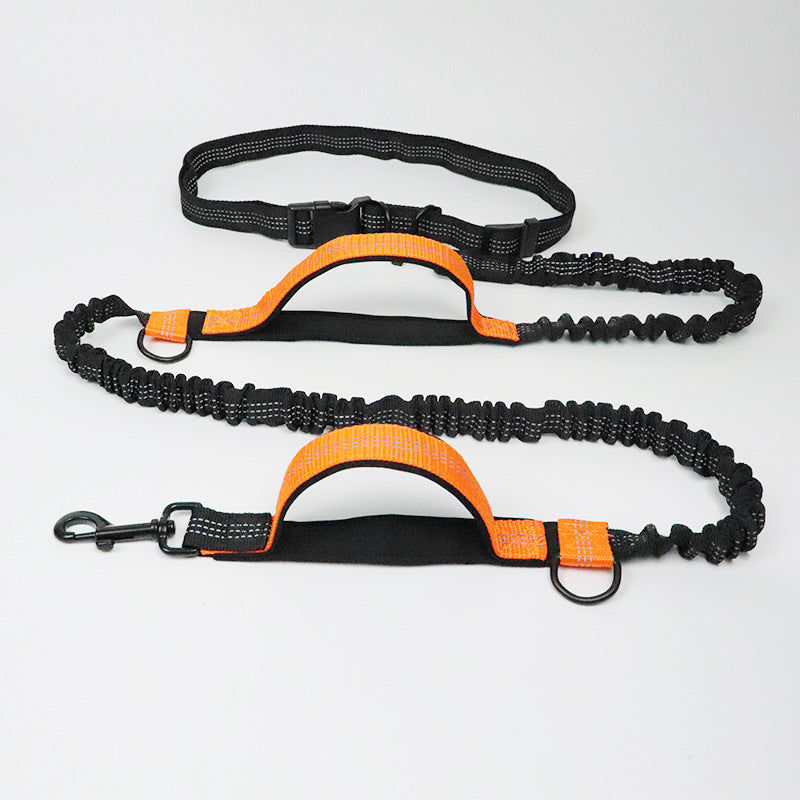 Amazon direct pet supplies multi - function running reflective pull dog leash double elastic dog leash traction - 0 - CJ - Orange Foam - CJJJCWGX00044 - Orange Foam