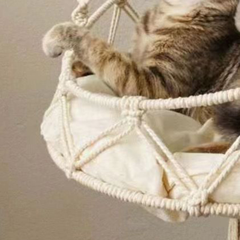 Handwoven Kitten Hammock Hanging Decor For Indoor Use - 0 - CJ