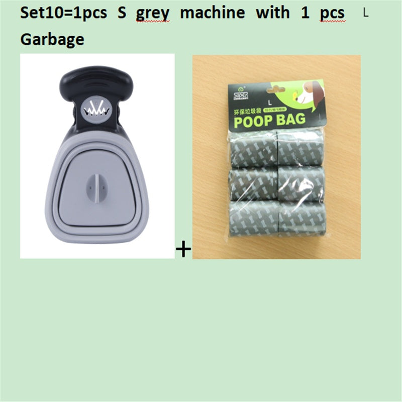 Dog Pet Travel Foldable Pooper Scooper With 1 Roll Decomposable bags Poop Scoop Clean Pick Up Excreta Cleaner Epacket Shipping - 0 - CJ - Set 10 - GreySXL - CJJJCWGY00674 - Set 10 - GreySXL