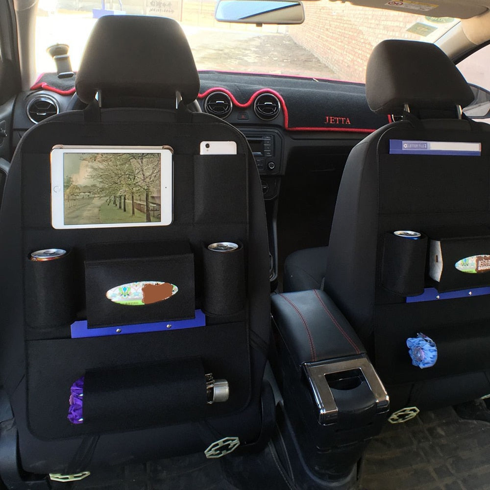 Auto Car Backseat Organizer Car - Styling Holder Multi - Pocket Seat Wool Felt Storage Multifunction Vehicle Accessories Bag - 0 - CJ