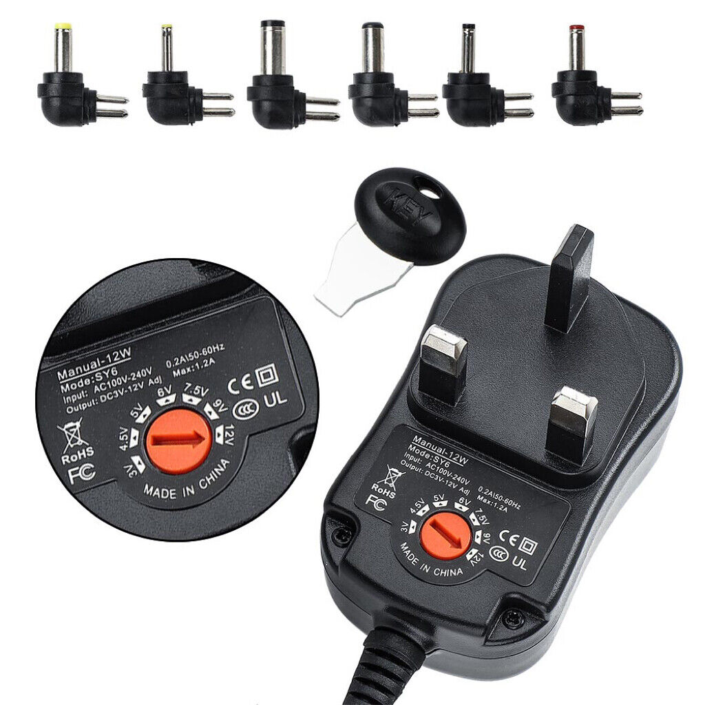 Universal 3 - 12V Adjustable Voltage Adaptor Charger USB AC DC Power Supply Adapte - 5 - CJ
