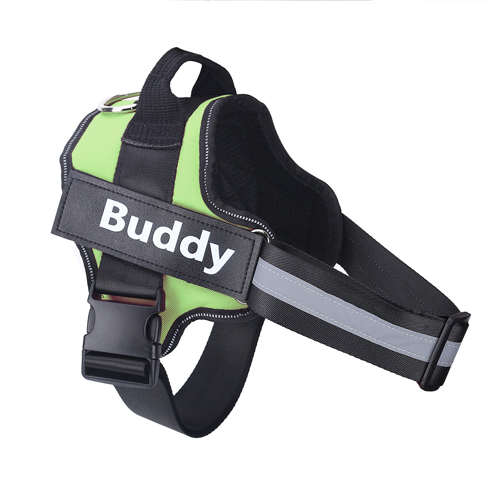 Personalized Dog Harness NO PULL Reflective Breathable Adjustable Pet Harness Vest For Small Large Dog Custom Patch Pet Supplies - 7 - CJ