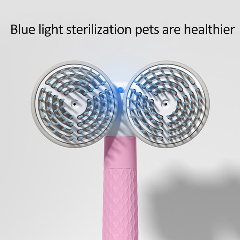Pet Cat Brush Dog Slicker Brush Double - headed Negative Ion One - button Self Cleaning Dog Cat Hair Removal Pets Products - 0 - CJ