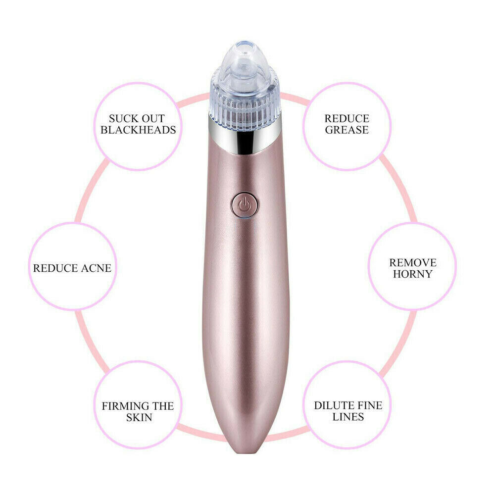 Electric Blackhead Vacuum Pore Cleaner Acne Pimple Remover Strong Suction Tool Electric Blackhead Remover Pore Vacuum Suction Diamond Dermabrasion Face Cleaner - 5 - CJ