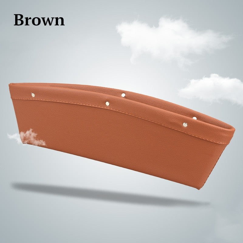 Car Organizer Box Caddy Catcher PU Leather Seat Gap Storage Bag - 0 - CJ - Brown - 1pc - CJQCNBQC00006 - Brown - 1pc
