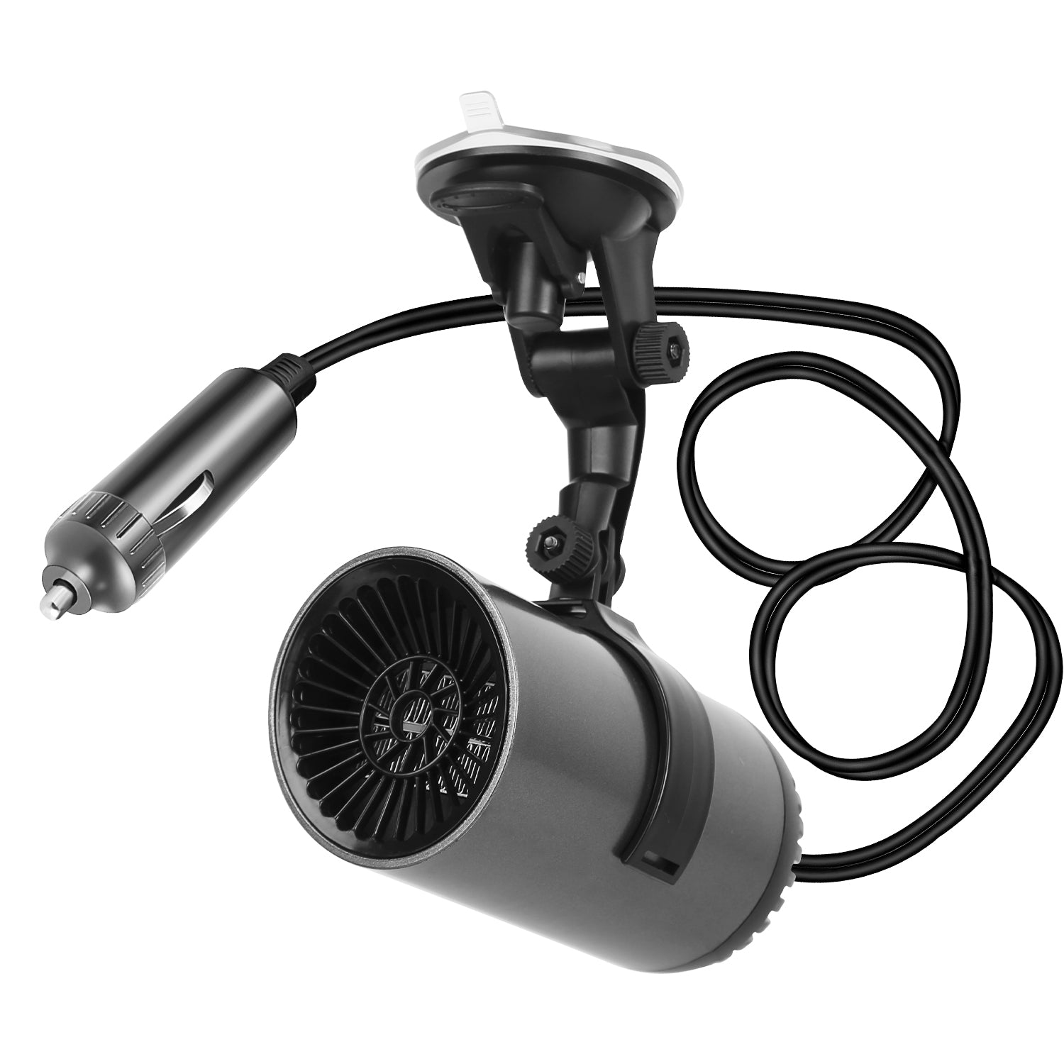 1Pc 12V 150W Or 24V 216W Portable Car Heater 2 In 1 Heating Cooling Fan Rotatable Demister Defroster With 4.92ft Cord - 5.0 - CJ