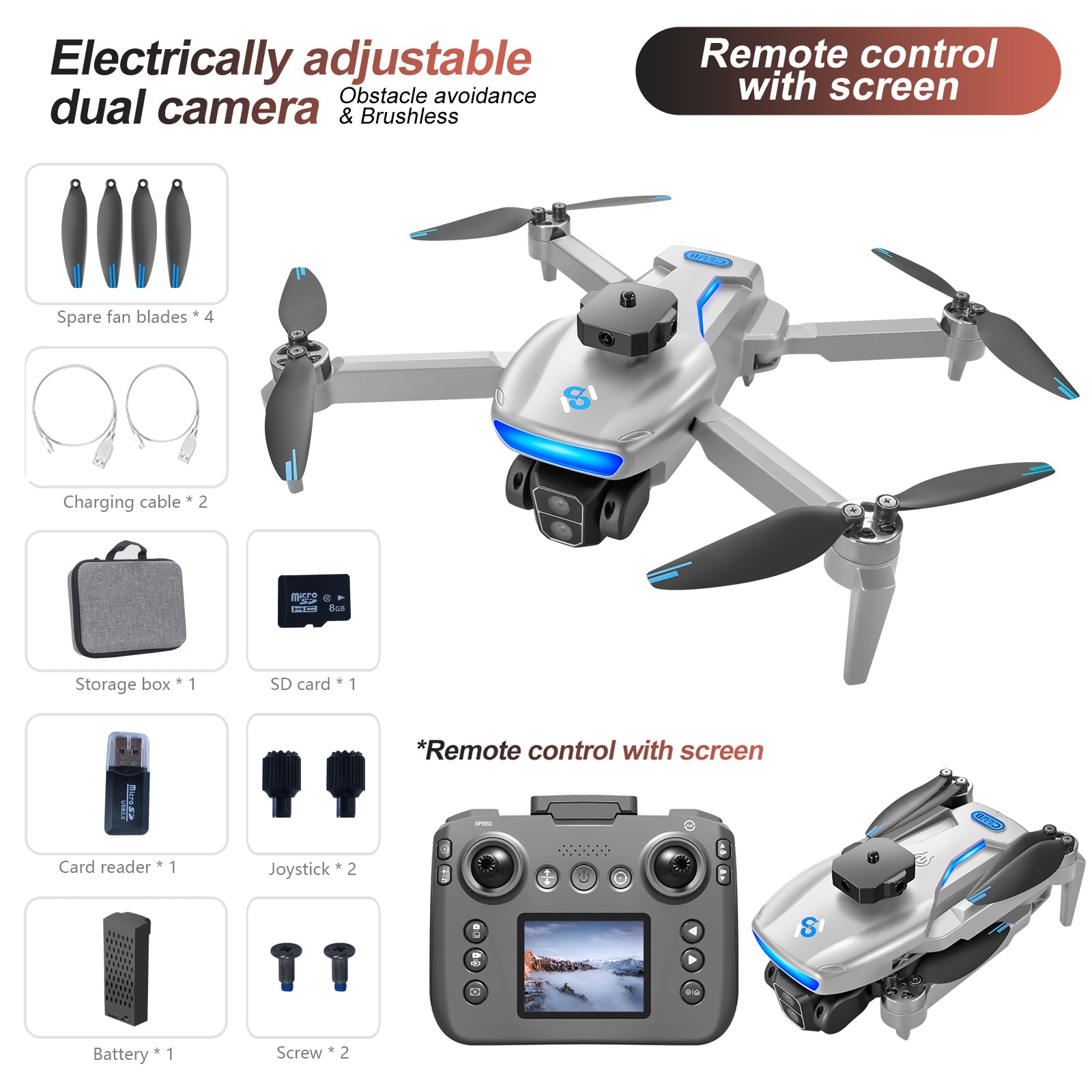 GPS Drone S181 Drone Brushless One - Key Return Intelligent Obstacle Avoidance Quadcopter Remote Control - 5 - CJ
