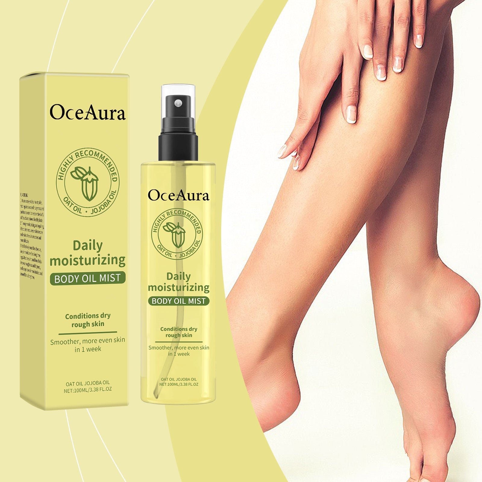OceAura Vitamin E Moisturizing Body Oil, Daily Moisturizing Care For Body Skin Moisturizing Body Care Oil - 5 - CJ