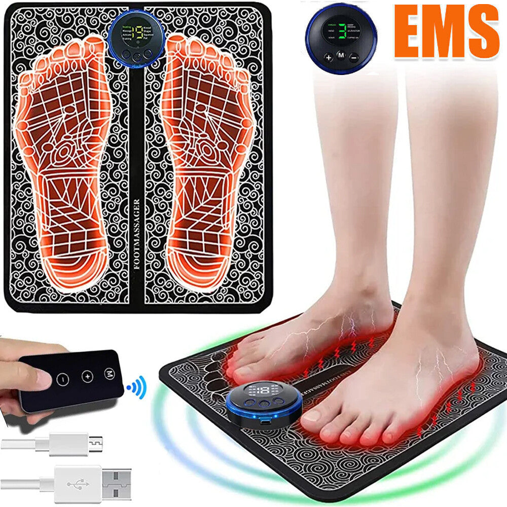 Electric EMS Foot Massager Mat Relax Muscle Stimulator Leg Shaping Massage Pad - 5 - CJ
