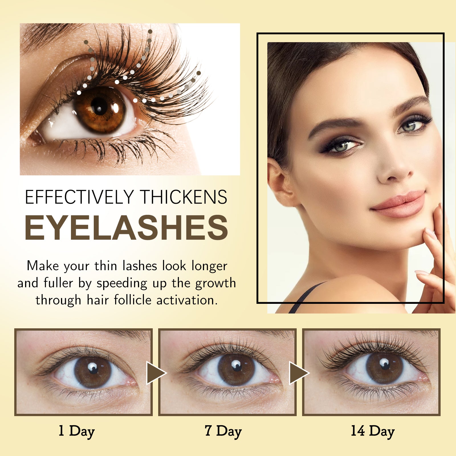 EELHOE Mascara - Gentle, Traceless, Lengthening, Curling, And Beautifying Eyelash Liquid For Lush And Dark Eyebrows - 5 - CJ