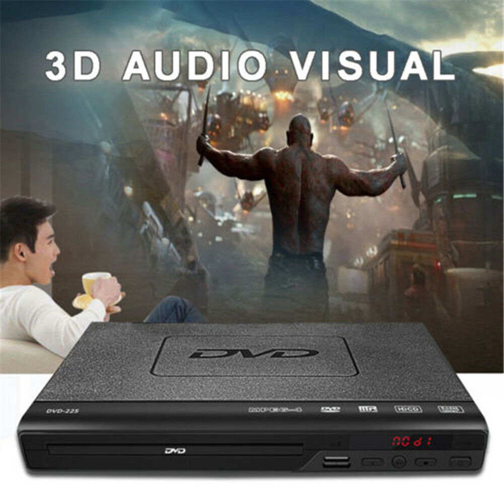 DVD Player Compact Multi Region HDCD CD VCD Music Disc Upscaling USB With Remote - 5.0 - CJ