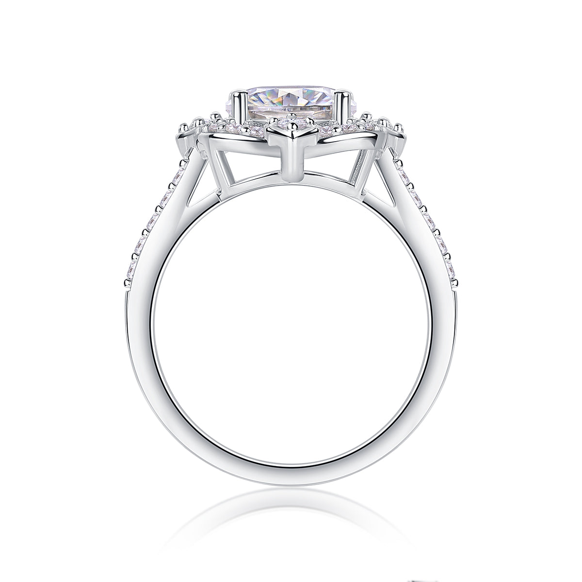 1Camellia - A Fashionable Jewelry Ring Set With Moissanite S925 Sterling Silver And Gold - plated Diamond Prohibit TikTok sales - 5 - CJ