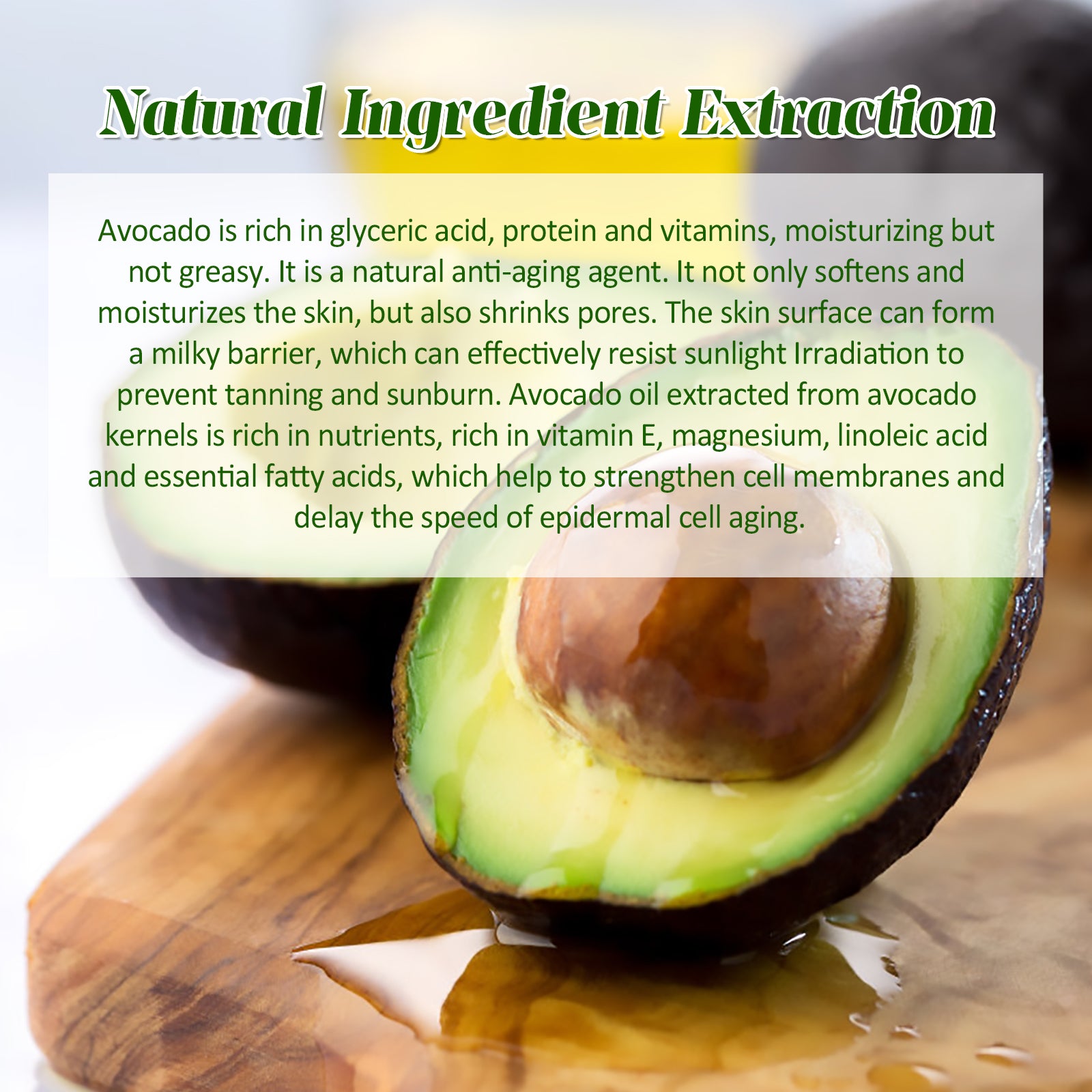 Jaysuing Avocado Serum, Brightening Facial Tone, Lightening Fine Lines, Moisturizing Skin Essence - 5 - CJ