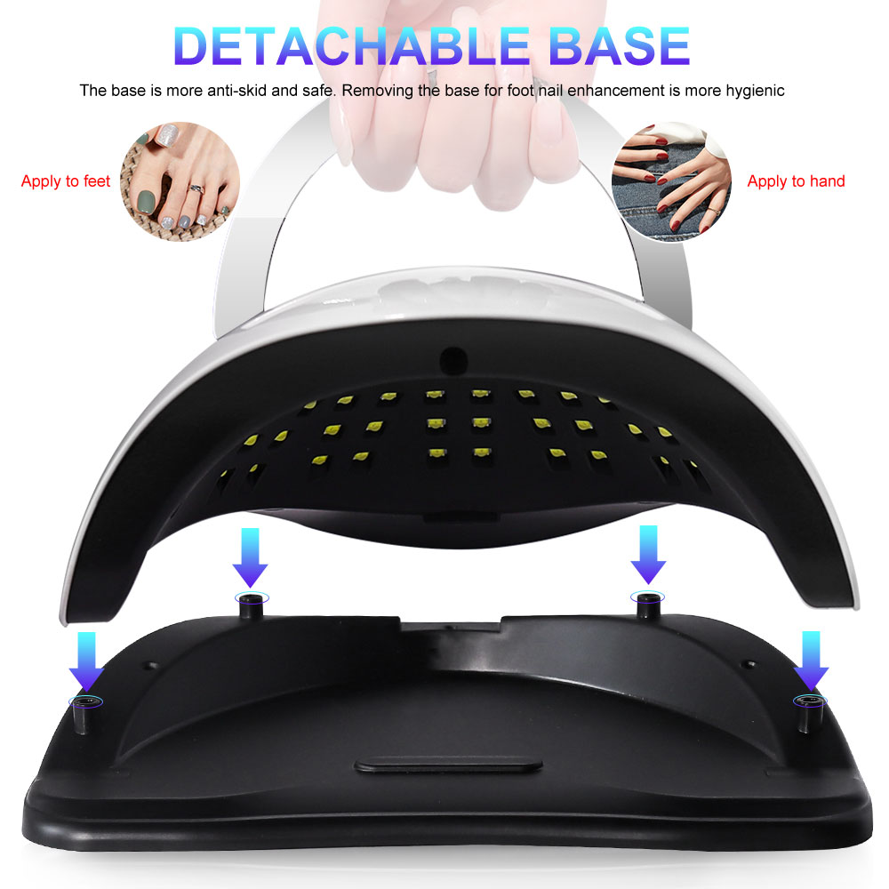 UV LED Nail Lamp, Nail Dryer For Gel Polish With 72Pcs - 81Pcs Lamp Beads And Automatic Sensor 4 Timer Setting Professional Nail Art Tools - 5 - CJ
