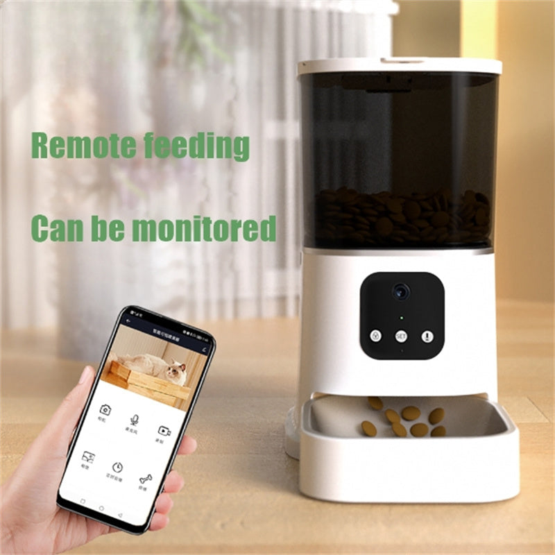 Pet Automatic Feeder Large Capacity Smart Voice Recorder APP Control Timer Feeding Cat Dog Food Dispenser With WiFi Pet Bo - 0 - CJ