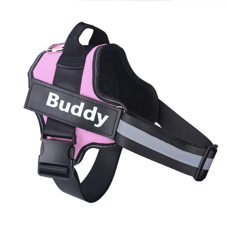 Personalized Dog Harness NO PULL Reflective Breathable Adjustable Pet Harness Vest For Small Large Dog Custom Patch Pet Supplies - 7 - CJ