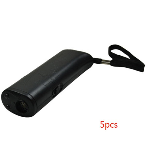 3 - in - 1 Anti Barking Dog Training Device Ultrasonic Dog Training Repeller LED Flashlight - 0 - CJ - 5pcs Black - CJJJCWGX00011 - 5pcs Black