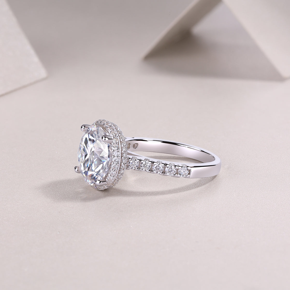 1Starry Sky - A Fashionable And Luxurious Jewelry Piece Set With 5 - carat Moissan Diamond S925 Sterling Silver And Platinum - plated Diamond Prohibit TikTok sales - 5 - CJ