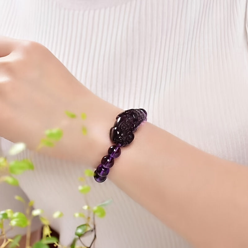 Purple Wealth Summons Feng Shui Bracelet - Attracts Prosperity, Brings Good Luck, Protects Wealth And Promotes Spiritual Growth - 5 - CJ