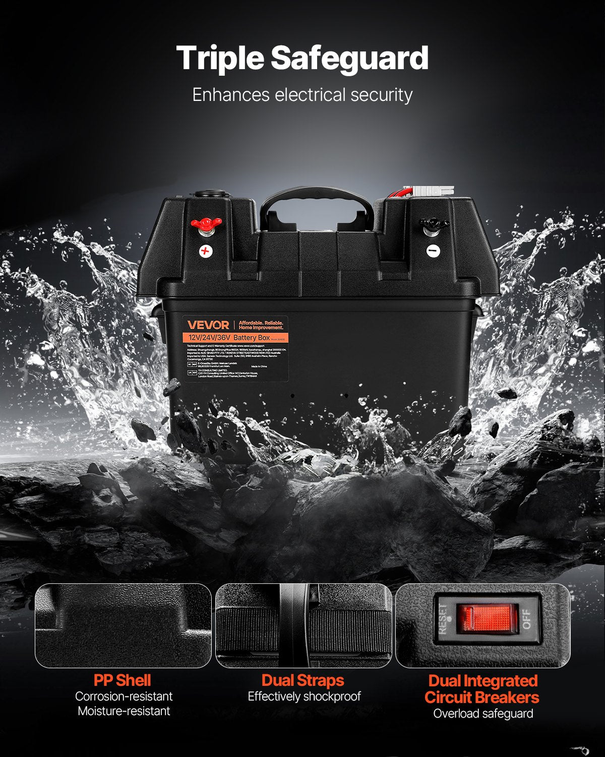 Battery Box Group 24/31 Smart Battery Box 12V/24V/36V For Trolling Motor - 5 - CJ