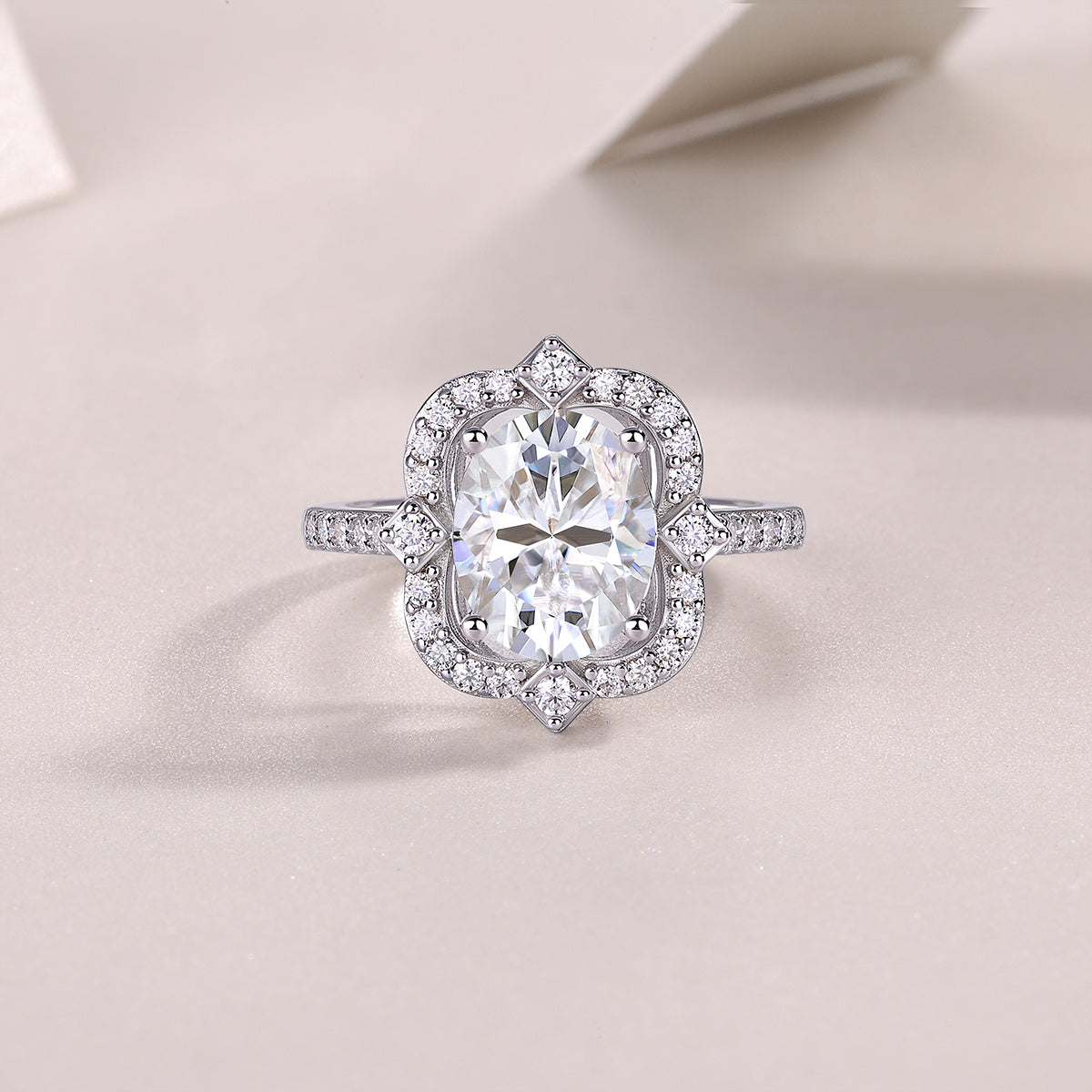 1Camellia - A Fashionable Jewelry Ring Set With Moissanite S925 Sterling Silver And Gold - plated Diamond Prohibit TikTok sales - 5 - CJ